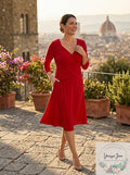 NY Collection Womens Ruched Flared Dress,Size Medium