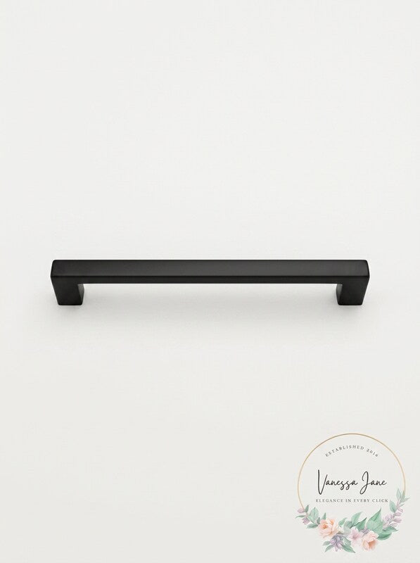 Emtek 86166 Trail 12 Inch Center to Center Handle Cabinet Pull Flat Black
