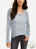 Freshman Juniors Pointelle V-Neck Sweater, Size XL
