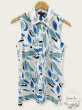 Alfani Womens Printed Sleeveless Tunic Top, Size Small