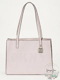 DKNY Commuter Pebble Leather Logo Tote-Lavender