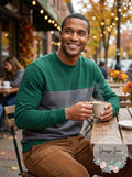 Club Room Mens Color Block Sweatshirt