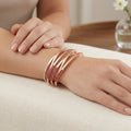 Inc Rose Gold-Tone 4-Pc. Set Colored Pave Bangle Bracelets