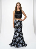 Sequin Hearts Juniors 2-Pc. Satin and Floral-Print Gown Size 11