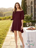 Bar III Burgundy Kimono Sleeve Off Shoulder Fit & Flare Formal Dress, Size 10