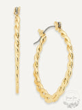 Charter Club Gold-Tone Medium Twisted Hoop Earrings