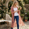 Rebellion Again Mauve Long Lace Kimono Duster