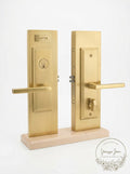 Emtek Mormont Single Cylinder Entry Set Replacement Sideplates, LH/Satin Brass