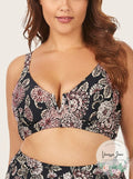 Raisins Curve Trendy Wild Romance Printed Byron V-Wire Bikini-16W