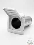 Everbilt 4 in. Hinged Louvered Vent Hood in White