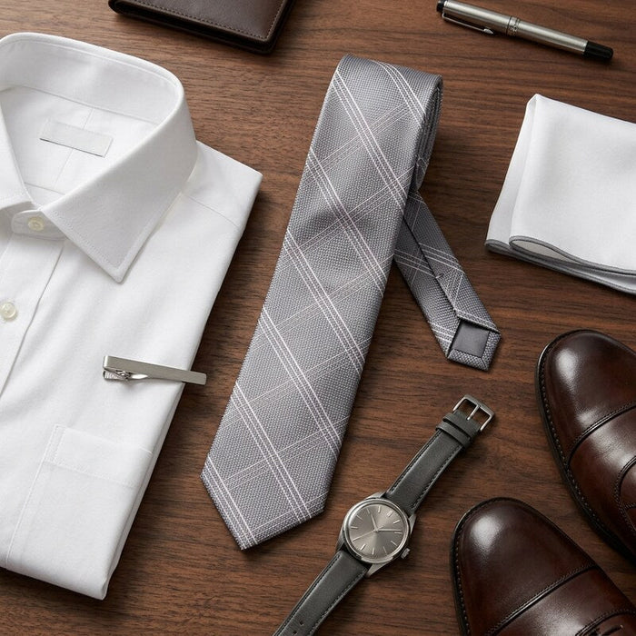 Michael Michael Kors Men’s Dash & Line Grid Check Tie