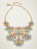 I.n.c. Gold-Tone Crystal & Stone Flower Statement Necklace