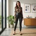 Inc Faux-Leather Skinny Pants, Size 10