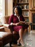 Karen Scott Plus Size 3/4-Sleeve Contrast Shirtdress