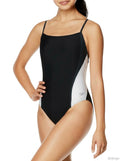 Speedo Womens Relay Back Splice One Piece Swimsuit, Size 12