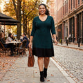 Taylor Animal-Print Sweater Dress, Size 1X