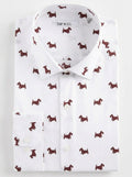 Bar Iii Mens Slim-Fit Stretch Scottie Print Dress Shirt, Size Small