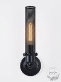 Elegant Lighting 1450W5BK Nelson 1 Light Black Wall Sconce