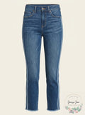 Style & Co Cropped Varsity-Stripe Jeans, Size 12