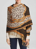 Echo Womens Wool Blend Fringe Scarf