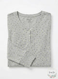 Hippie Rose Juniors Long-Sleeve Henley T-Shirt, Size Large