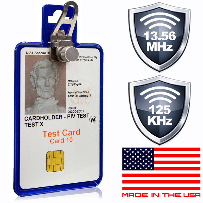 All Metal Magnetic Badge Holder - RFID Secure Badge Holder Genesis™ with BloxProx™