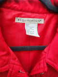 Requirements Women's L Red Quilted Lightwieght Jacket Lined