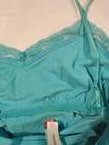 Girl's Jr.  Turquoise Lacey Tank Top XL 19, Could also be a Women's small.