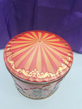 Vintage Poul Friis Big Top Circus Empty Cookie Tin Featuring Elephants, Horses, Monkeys & Lions