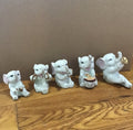 5  Vintage Orchestra band White Porcelain Elephants