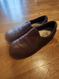 Sas Womens Viva Teak Leather Slip Ons Brown Size 8