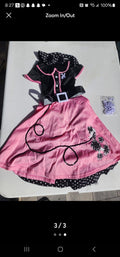 50s Sweetheart Child Girl Costume size  6-8 poodle skirt