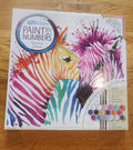 RAINBOW ZEBRAS paint by Numbers. 11.8" x 11.8"
