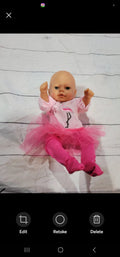 Cititoy Reborn Girl 14"  Baby Doll 1994 anomatically correct w/  pink Flamingo outfit