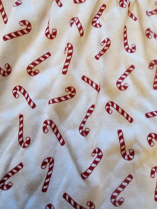NWT Girls Hudson Baby Candy Cane Christmas Cotton Dress 6-9 Months