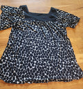 Womens Plus Size 1X Top  Easy Care geometric Print Tunic