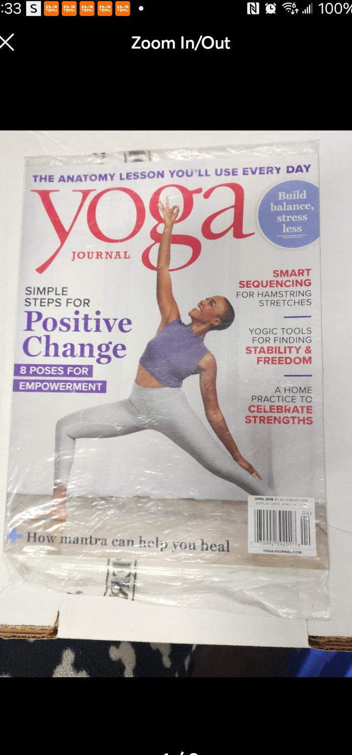 New Yoga Journal April 2018 Mantra can help heal, simple steps for positive change.