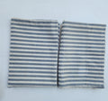 Coastal or Farmhouse Blue & cream Striped Curtains - Short Panels (Set of 2)