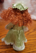 Miniature Victorian  Porcelain Doll  Red hair doll 5"