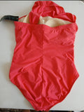 Asymmetrical  Strap One Piece In  Pink By Aqua Green XL 16 swimsuit