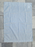 Coastal or Farmhouse Blue & cream Striped Curtains - Short Panels (Set of 2)