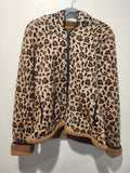 Faded Glory Leopard print  Fleece Jacket M