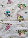 Vintage 1990s  Ducks Baby Receiving Blanket 32.5 x 32.5" St. Thomas Hospital