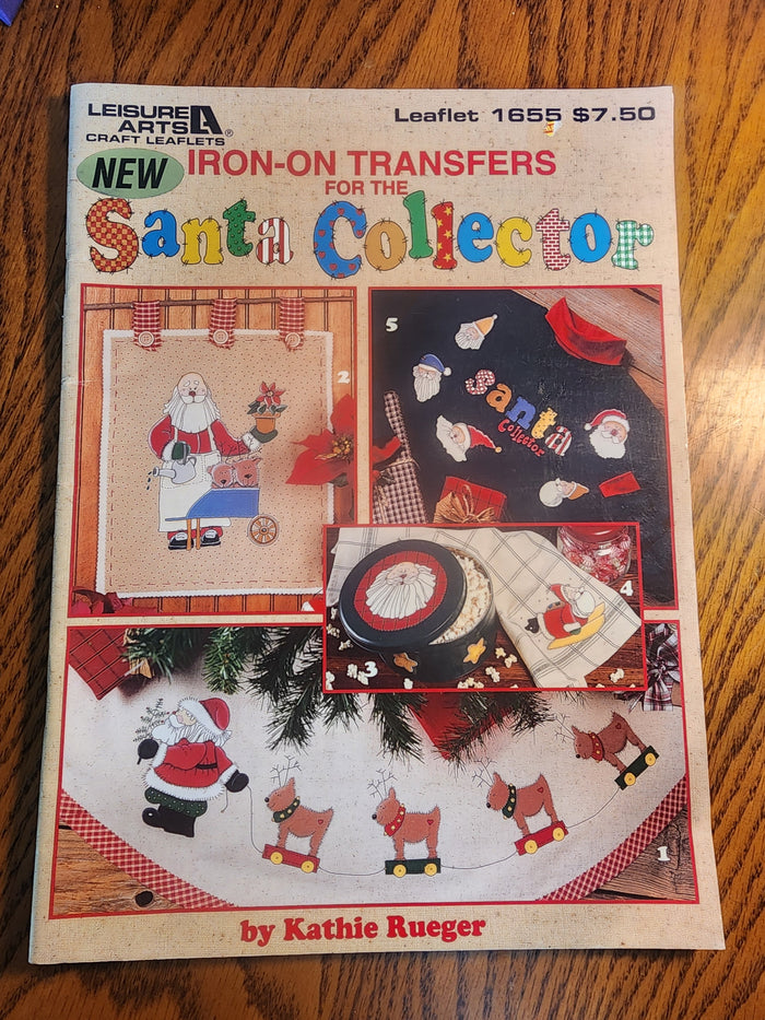 Leisure Arts Santa Collector Iron-On TRANSFERS Book 1655 Kathy Rueger 1996