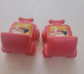 2 Fisher Price Little People BABY IN PINK STROLLER w/Pacifier & Bonnet