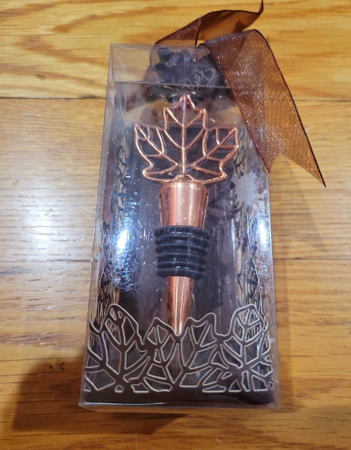 Kate Aspen Fall In Love Maple Leaf Bottle Stopper - New in Box