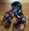 Fall silk scarf by Oscar de la Renta Floral & Leaves