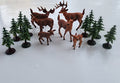 Woodland Deer Cake Topper, Early Educational Waterproof White-Deer Figurine,