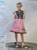 50s Sweetheart Child Girl Costume size  6-8 poodle skirt