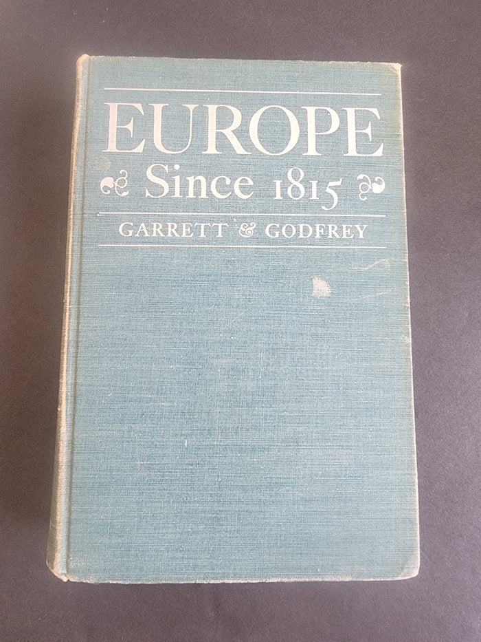 Europe Since 1815, Garrett and Godfrey HB 1947, History Book